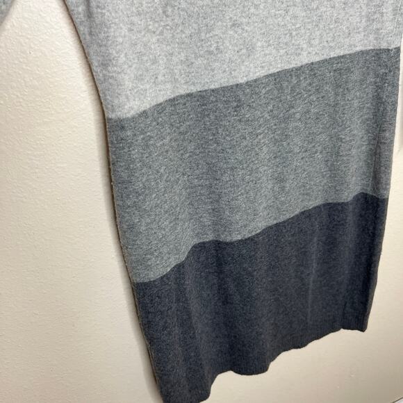 Banana Republic Wool Cashmere Blend Gray Beige Colorblock Dress Small - Picture 7 of 10